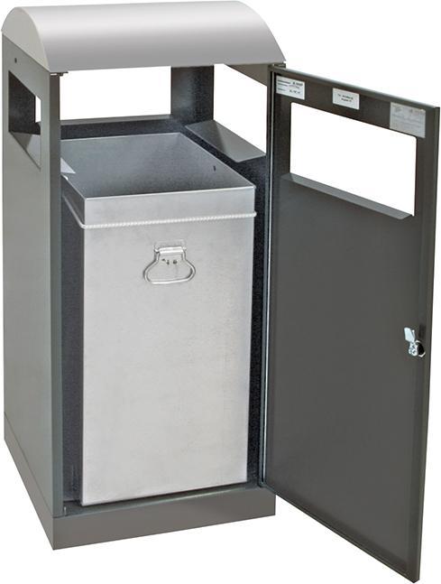 Image du produit Collecteur de déchets pour l'extérieur, capacité 90 l, anthracite. (90 l)