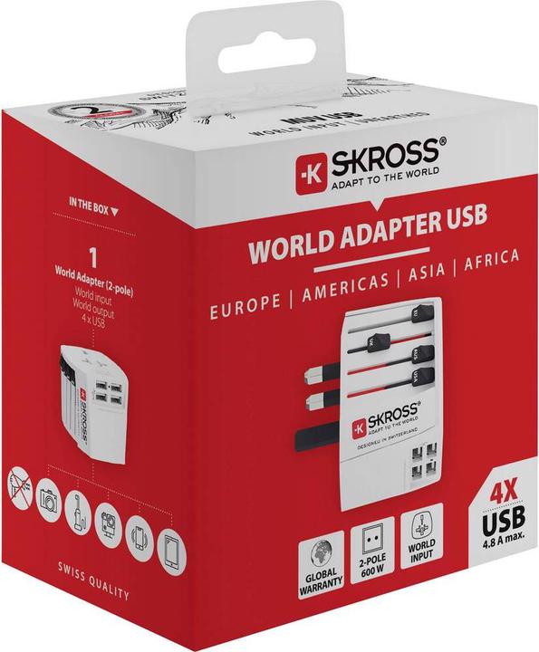 Actual product image Skross Travel adapter MUV USB
