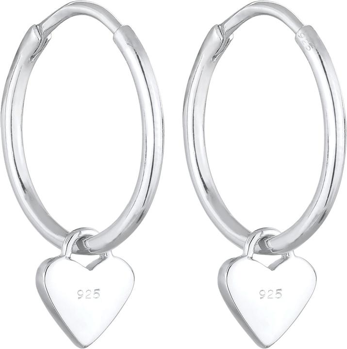 Elli Creolen Herz Symbol Hänger (925 Silber)