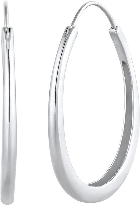 Actual product image Elli Creolen Oval Geo Look (925 Silver)