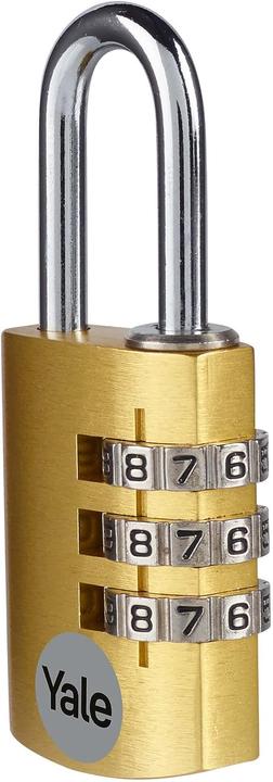 Produktbild Yale YE3CB/20/121/1/GO Vorhängeschloss 20 mm Gold Zahlenschloss