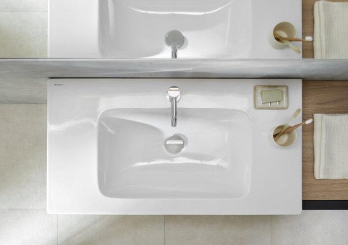 Actual product image Geberit iCon Light washbasin, 90 cm x 48 cm, without tap hole, with overflow,501840 (480 mm, 900 mm)