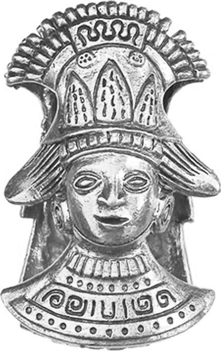 Image du produit Star Piercing Ohrgewicht Schlüsselloch silber Maya Figur (Laiton)