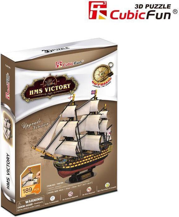 Actual product image Cubicfun 3D puzzle game HMS Victory (189 pieces)