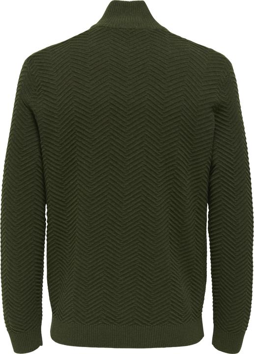 Produktbild Only & Sons Onsmace Reg 12 Herringbon Half Zip Knit (XL)