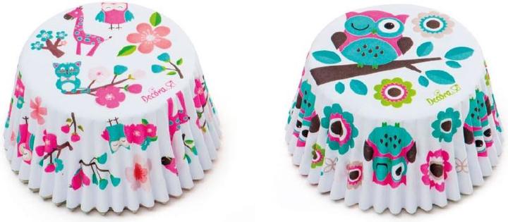 Actual product image Decora Cupcake Moulds Owl and Giraffe (5 cm)
