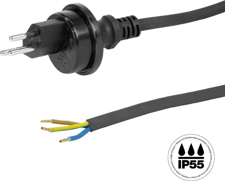 Image du produit Steffen Câble de connexion GdV 3x1.5mm2 5m noir T13 IP55 (5 m)