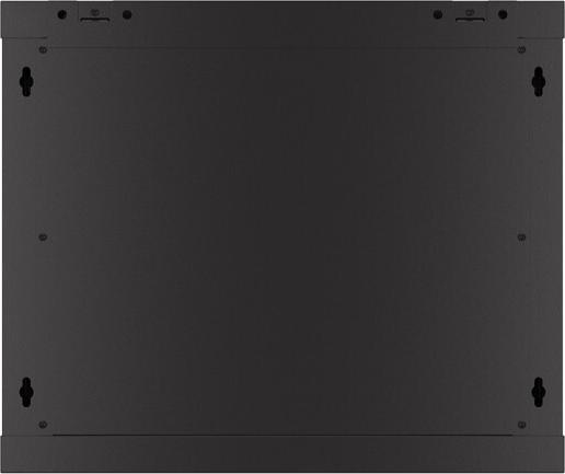Produktbild Lanberg Nástěnná jednodílná skříň 19", 9U/600x450, (v rozloženém stavu), perforované dveře, černá ( (9 HE, 19 Zoll Rack)