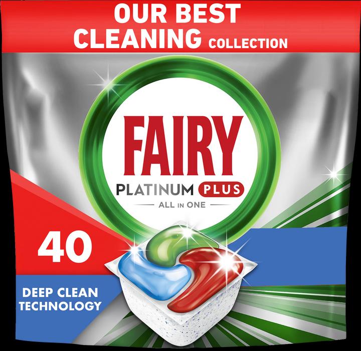 Fairy Caps Dishw Platplusdeepclean 40pce (Tabletten)