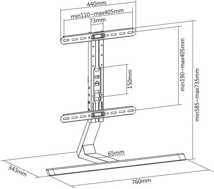 Actual product image myWall TV stand for flat screens (45.94", 40 kg)