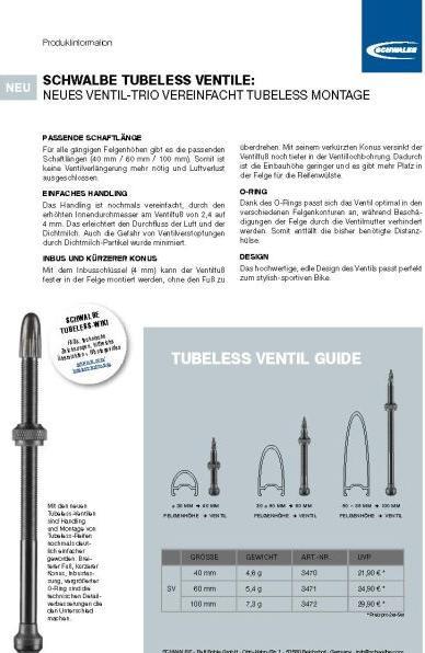 Produktbild Schwalbe Tubeless Ventil