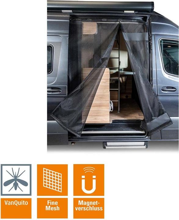 Actual product image VanQuito Mosquito net with sliding doors, right
