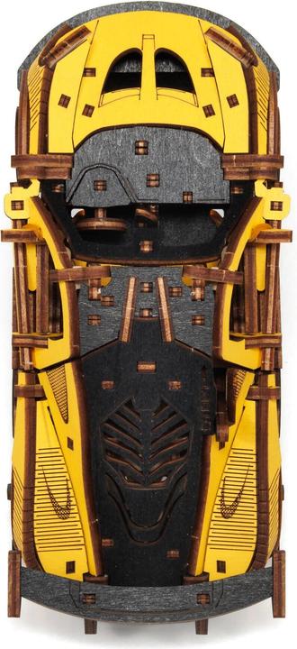 Image du produit Eco Wood Art Kit de maquette 3D en bois - Voiture de course - Jaune (237 pièces)