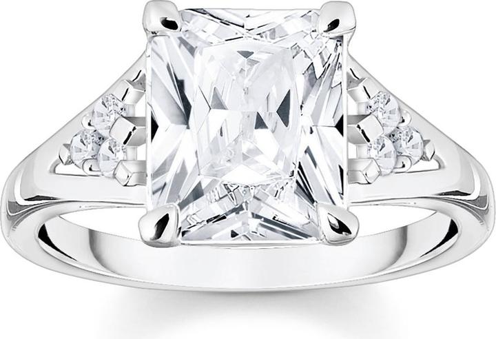 Produktbild Thomas Sabo Ring Weisser Stein Silber (50, 925 Silber)