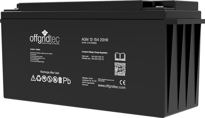 Immagine prodotto Offgridtec ® Sistema solare Autark XL-Master 310W - 1500W di potenza AC Batteria AGM 154Ah (300 W)