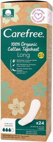 Actual product image Carefree Organic Cotton Long - Panty liners - 24.0pcs (24 x, Panty liners)