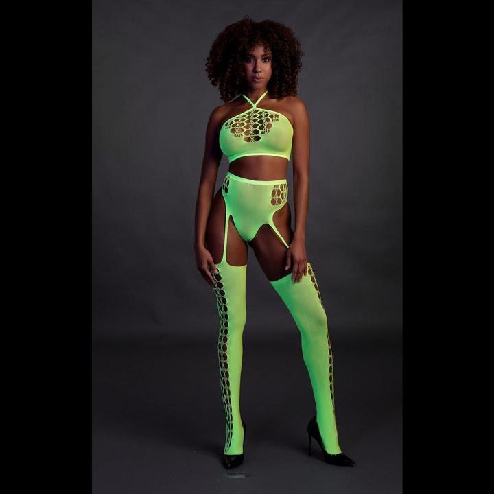 Produktbild Ouch! Two Piece with Crop Top and Stockings (One Size)