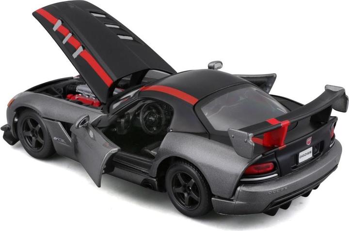 Actual product image Bburago 18/22114 Diecast 1:24 Official Dodge Viper SRT 10 ACR Gray with Red Details for 3+ Years (18