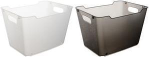Actual product image keeeper Storage box lotta, 20.0 litres, transparent elegant tub with carrying handles, with surface (20 l)