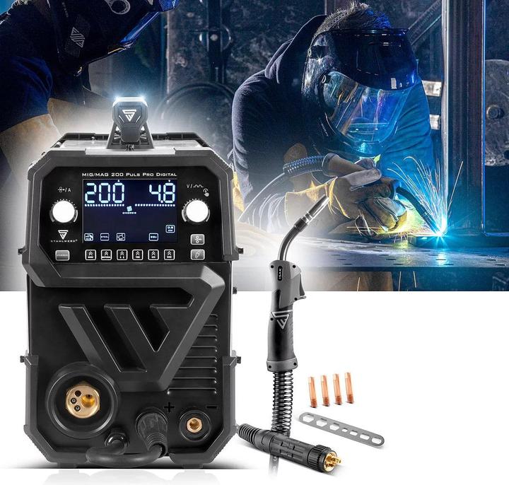 Produktbild Stahlwerk Schweissgerät MIG MAG 200 Spot Puls Pro Digital Vollausstattung 200 A