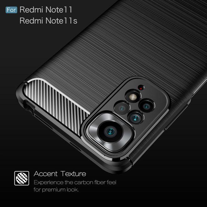 Produktbild MU Style Carbon Fiber TPU Softcase Series (Xiaomi Redmi Note 11S, Xiaomi Redmi Note 11)
