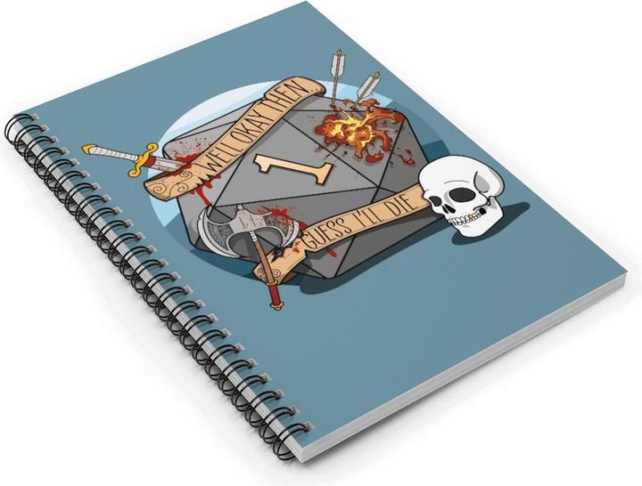 Produktbild Glass Staff Notizbuch Guess I'll Die Grau (Liniert, Harter Einband)