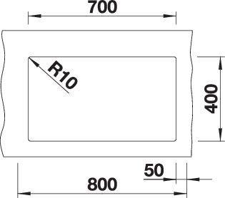 Image du produit Blanco Subline 700-U (Evier sous plan, 46 cm, 73 cm)