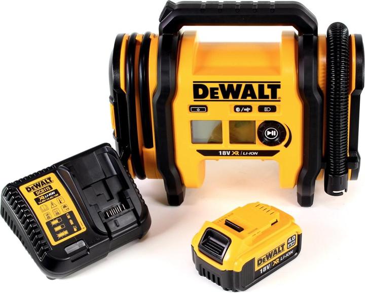 Produktbild DeWalt DCC 018 N Akku Luftkompressor 18V 11bar KFZ + 1x Akku 4,0Ah + Ladegerät (11 Bar, 14.70 l)