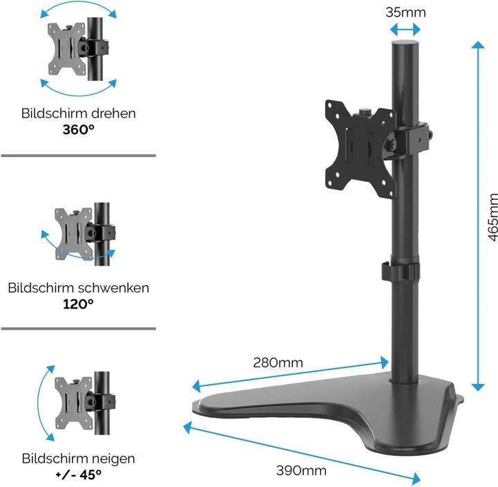 Image du produit Fellowes Bras pour écran simple autoportant Professional Series (Tables, 32")