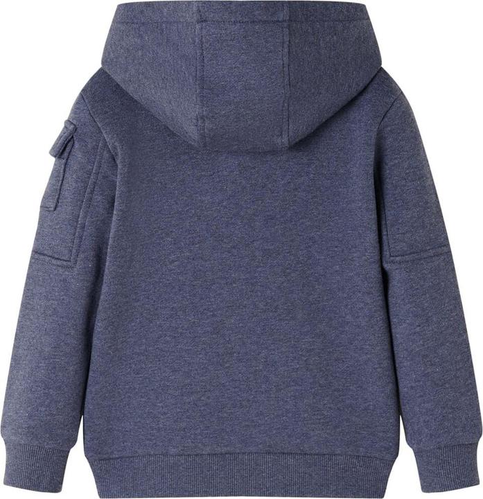 Immagine prodotto VidaXL Felpa con cappuccio per bambini con zip Blu scuro (92)