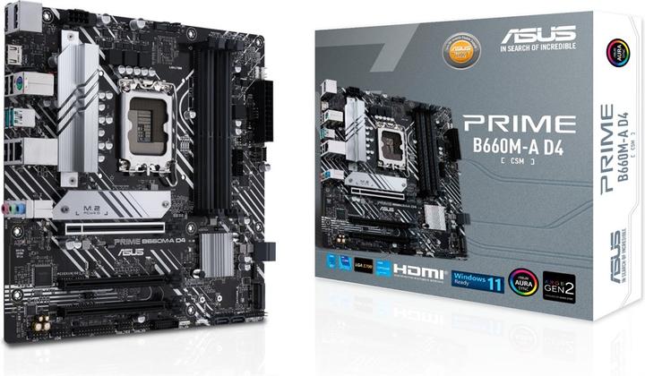 Immagine prodotto ASUS MB PRIME B660M-A D4-CSM (Intel,1700,DDR4,mATX) (LGA 1700, Intel B660, mATX)