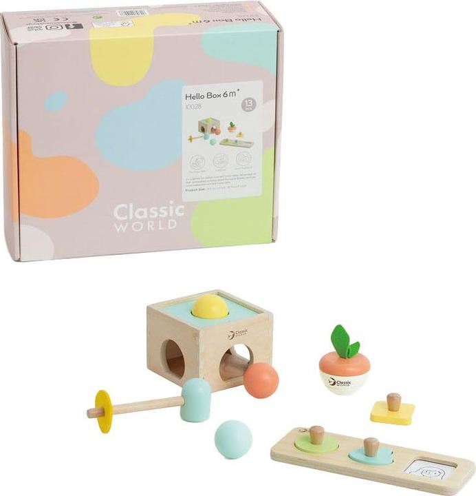 Produktbild Classic World Baby Hello Spielzeugkiste 6–12 Monate (Hout)