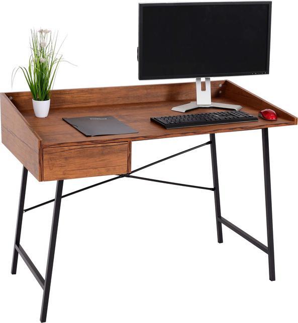 Produktbild Swisshandel24 Schreibtisch HWC-J97, Bürotisch Computertisch, Schublade 3D-Struktur 98x114x60cm FSC-zertifiziert (98 x 114 x 60 cm)