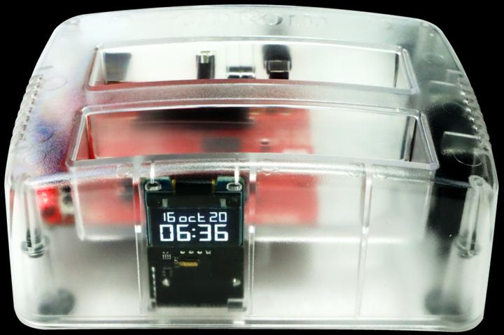 Actual product image Odroid Odroid-HC4 with OLED screen