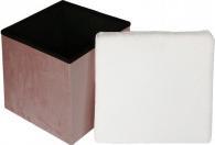 Image du produit Home Deco Kids coffre pouf pliable rose imitation fourrure leo