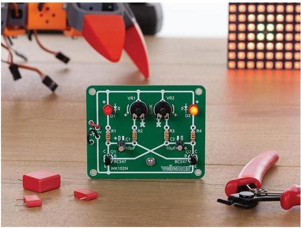 Actual product image Whadda Learning To Solder - Blinking Leds