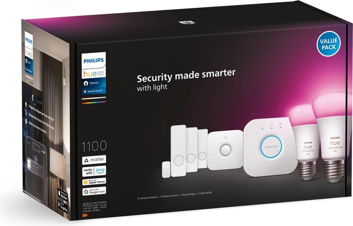 Image du produit Philips Hue Bundle de capteurs Secure (1100 lm, E27)
