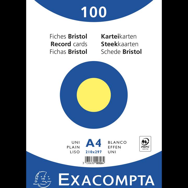 Image du produit Exacompta Fiches (210 x 297 mm, 205 g/m², 100 x)