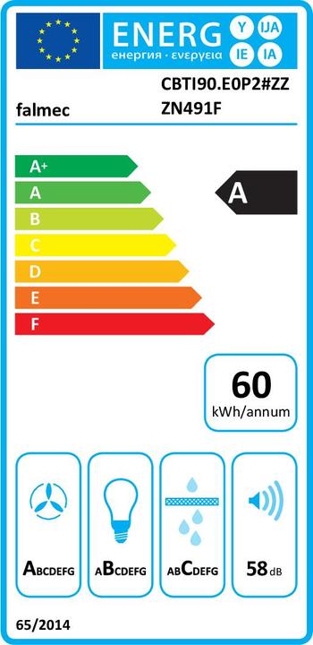 Energy Label Falmec Butterfly Isola 90 N (Island canopy)