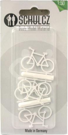 Produktbild Schulcz Modellfahrzeug Fahrrad 1:50 weiss 5 Stk.