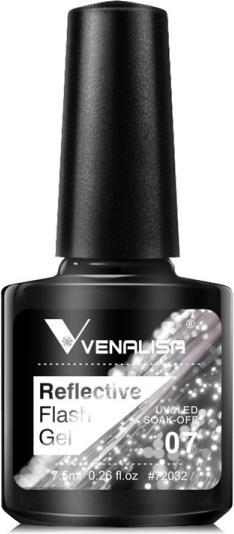 Image du produit Venalisa Vernis en gel Reflective Neon Disco Gel BD07 (Argent scintillant, Vernis à ongles effet gel)