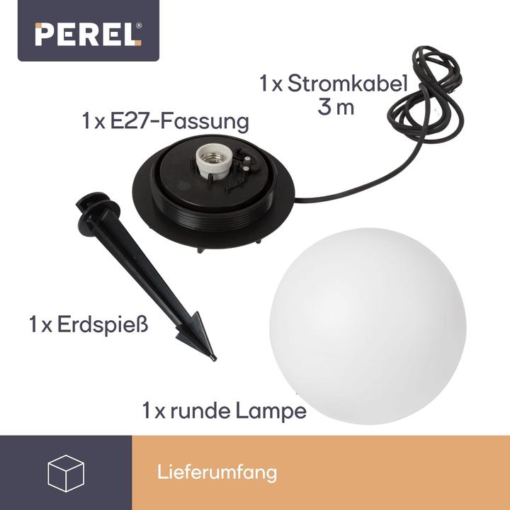 Produktbild LED Outdoor Consumer AUssENLEUCHTE - KUGEL - Ø 45 cm (E27)