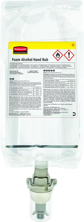 Image du produit Rubbermaid Désinfectant pour les mains Autofoam Alcool Plus 4 x 1 l (4000 ml)