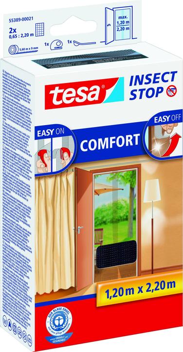 Actual product image tesa Insect screen COMFORT for windows, with Velcro tape, self-adhesive, without drilling (120 x 250 cm)