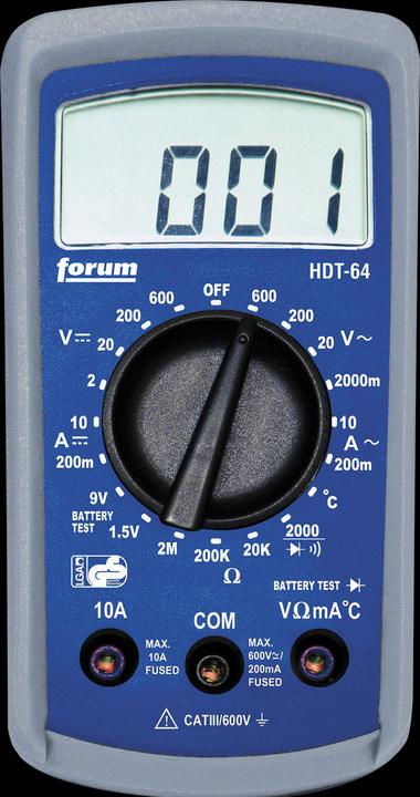 Actual product image Forum Professional Solutions Digital multimeter 2-600V in case (CAT III 600V)