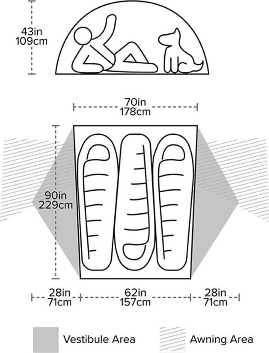 Produktbild Big Agnes Copper Spur HV UL3 mtnGLO (Kuppelzelt, 1.77 kg, 3 Personen)