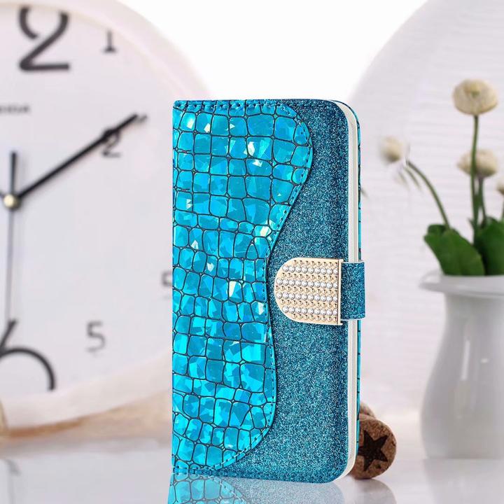 Immagine prodotto PhoneLook Cover Flip Croco Strass blu (Apple iPhone 7)