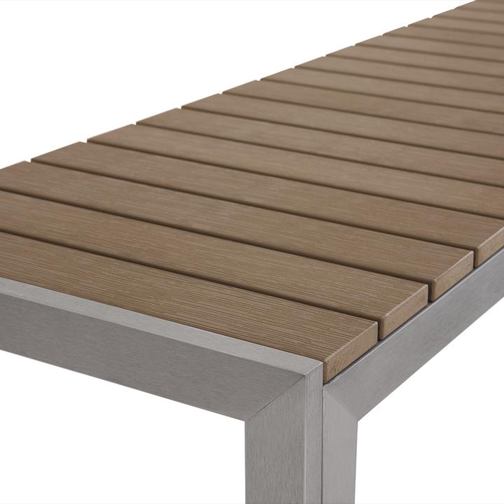 Produktbild Beliani Gartenmöbel Set Kunstholz heller Holzfarbton 2 Bänke NARDO (180 cm)