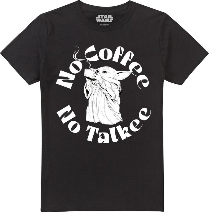 Immagine prodotto Star Wars No Coffee No Talkie Maglietta Grogu Uomo (L)