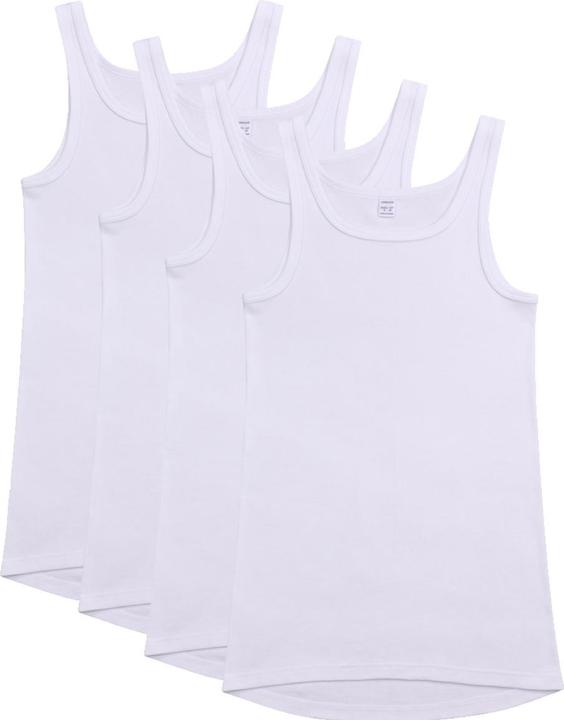 Image du produit Ammann Lot de 4 maillots de corps / débardeurs à fines côtes en coton organique (M)
